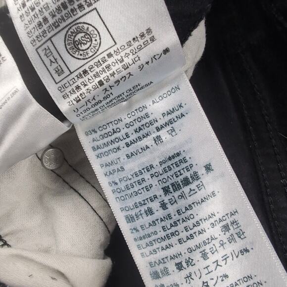 Levis 512 Jeans Men 30x29 Black Slim Tapered Stretch Denim Casual Chore Work - Picture 4 of 9